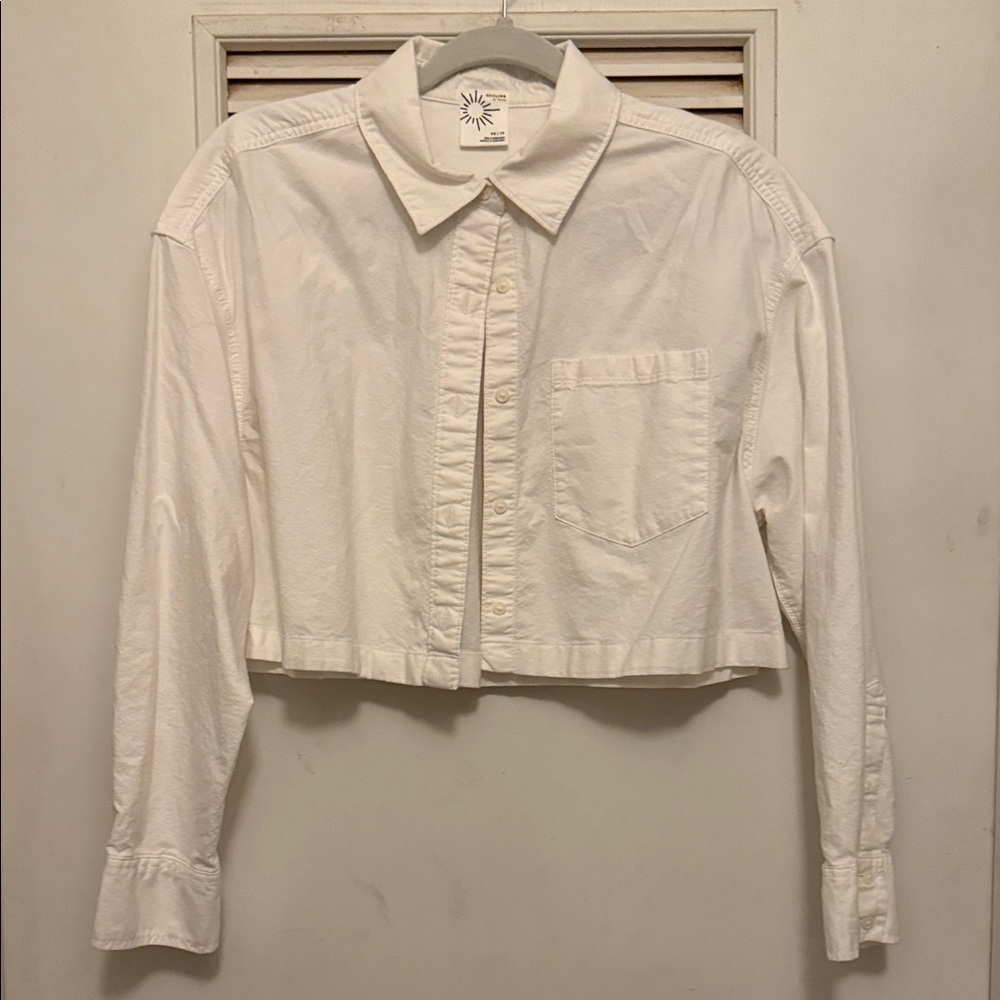 White Cropped Blouse
